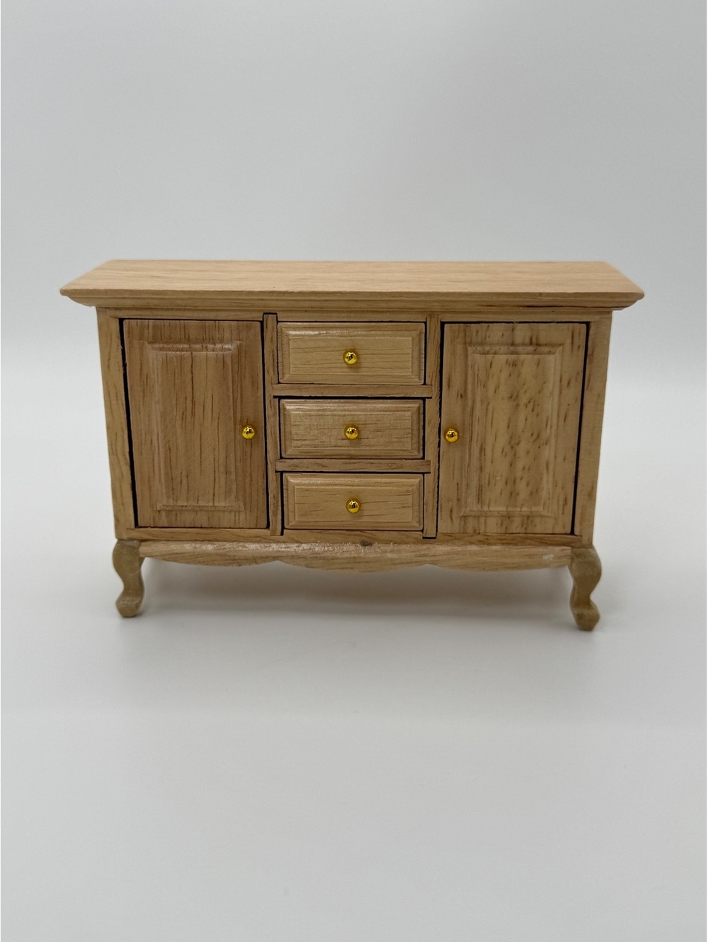 1:12 Scale Wooden Dollhouse Sideboard Buffet Cabinet Opening Drawers Miniature